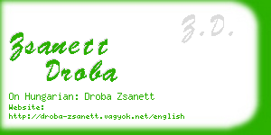 zsanett droba business card